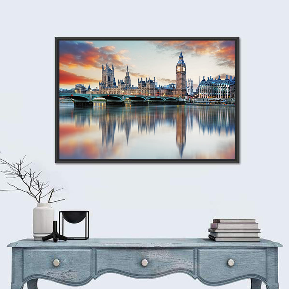 Big Ben and Palace of Westminster Wall Art in a room, landscape