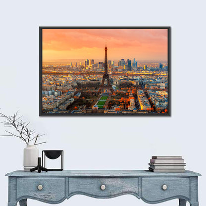 Eiffel Tower at Golden Twilight Wall Art