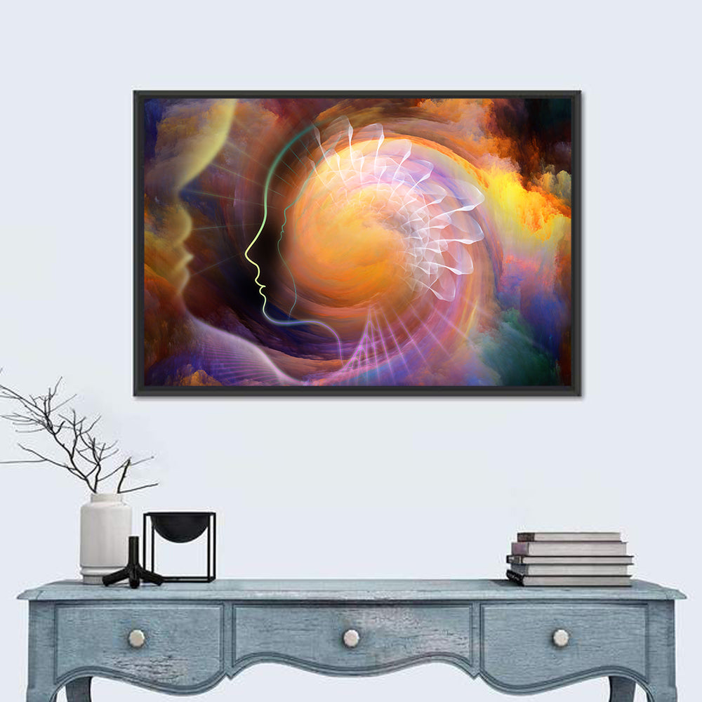 Realms of the Soul Nebula Wall Art in a room, landscape