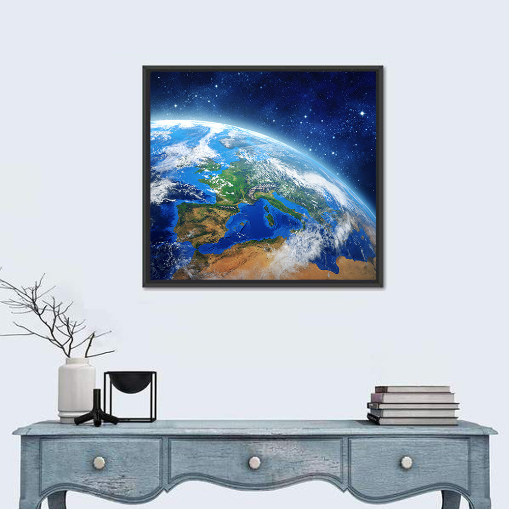 Planet Earth In Outer Space Wall Art