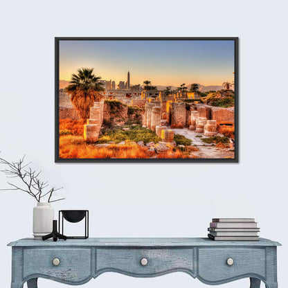 Karnak Temple at Golden Dusk Wall Art