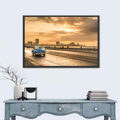 Havana Malecon Sunset Wall Art