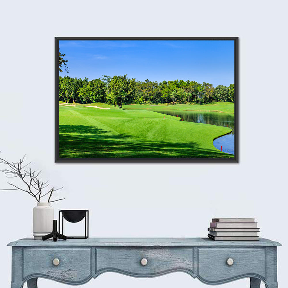 Green Golf Course Thailand Wall Art