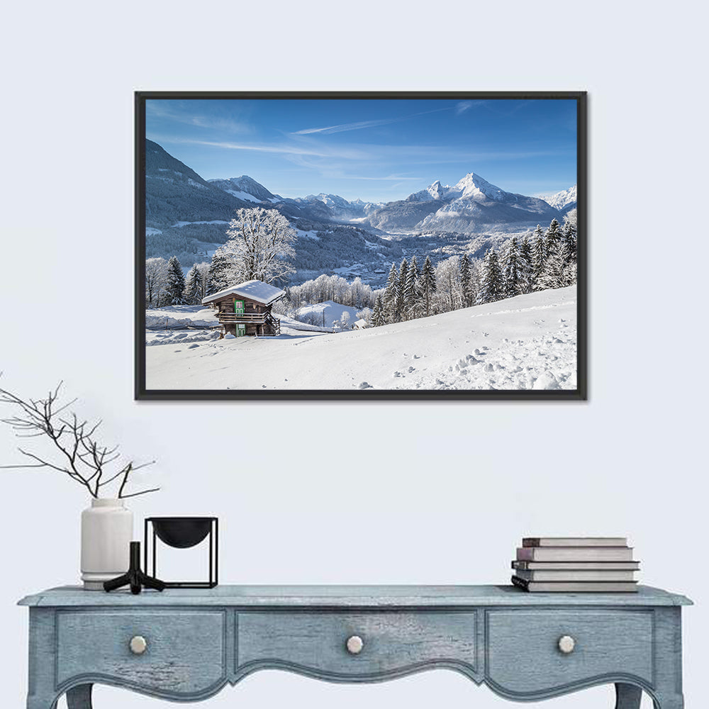 Berchtesgaden Alpine Cabin Scene Wall Art