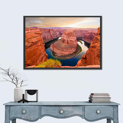 Horseshoe Bend at Golden Hour Wall Art