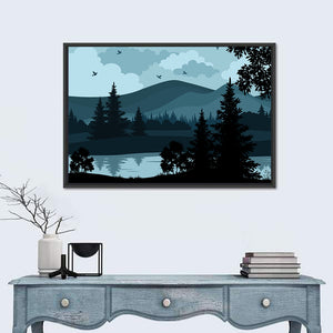 Flying Birds Silhouette Wall Art