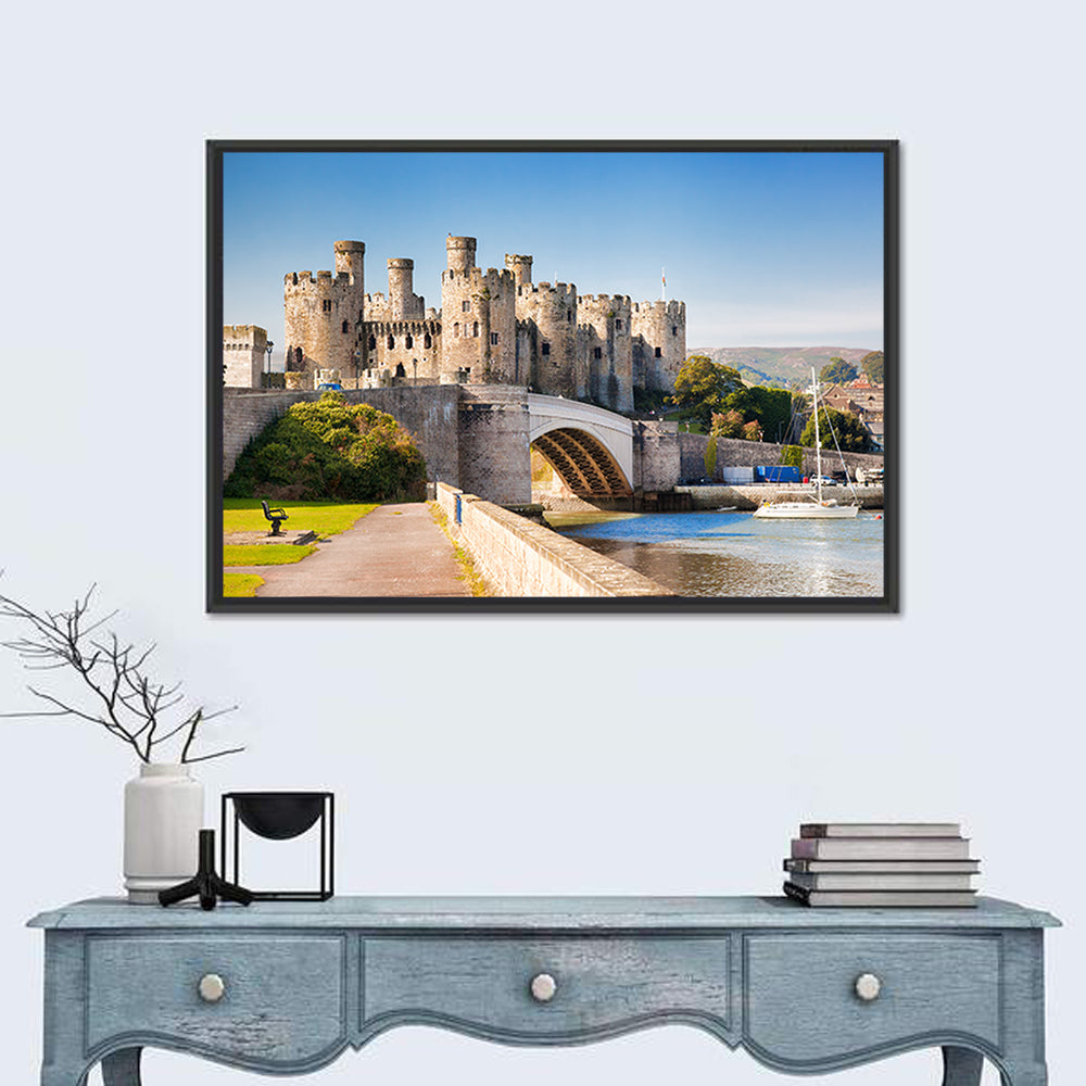 Conwy Castle and Arched Bridge Wall Art