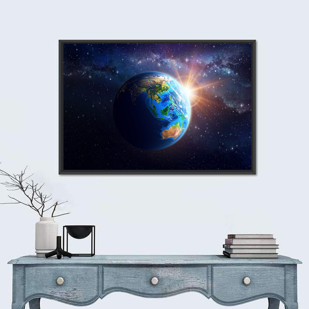 Asia and Australia from Space Wall Art