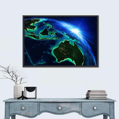 Australia & Indonesia From Space Wall Art