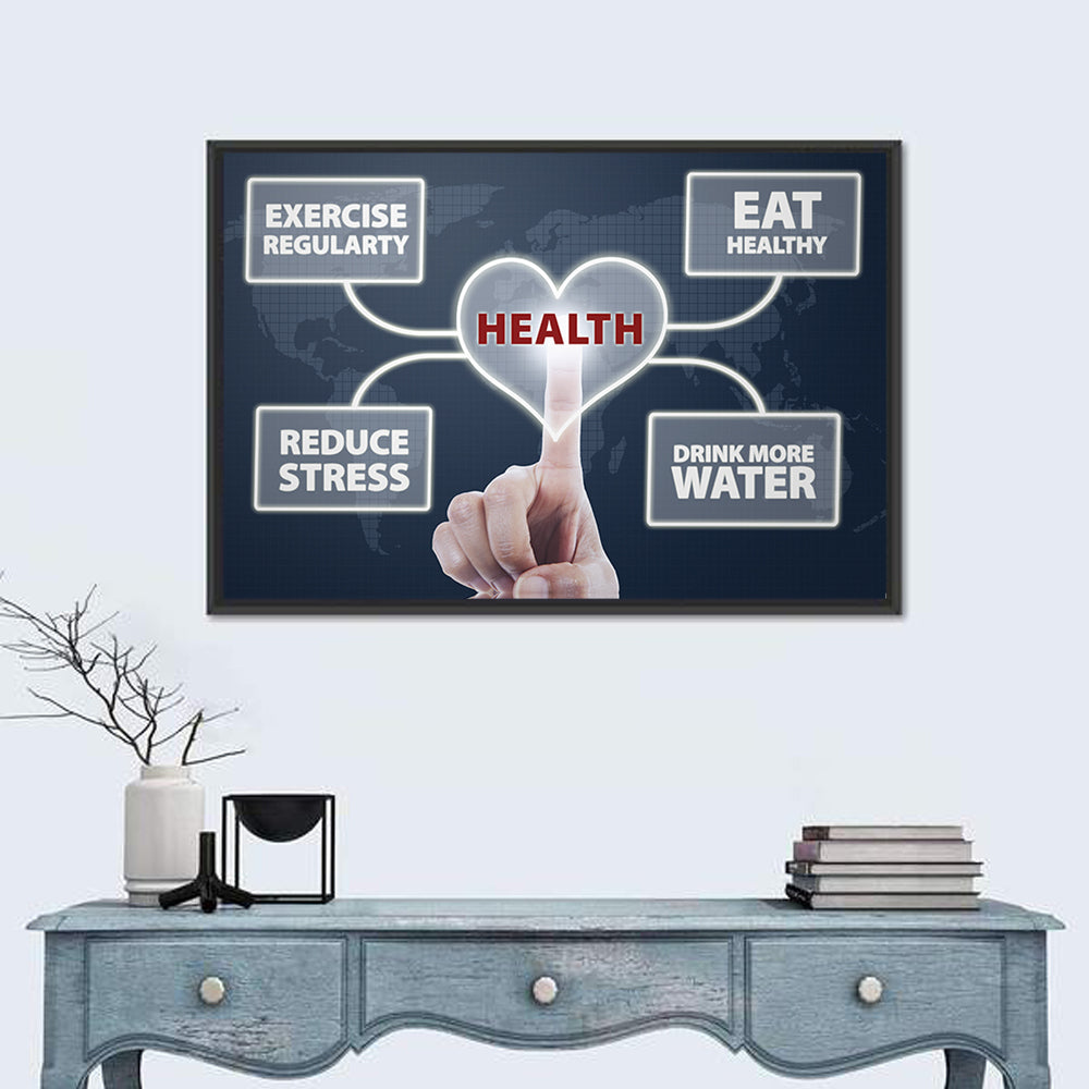 Healthy Heart Tips Infographic Wall Art