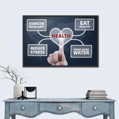 Healthy Heart Tips Infographic Wall Art