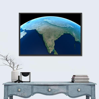 India from Space Wall Art