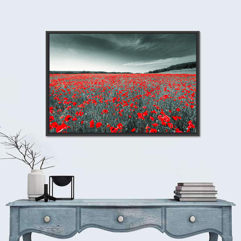 Red Poppy Field Wall Art