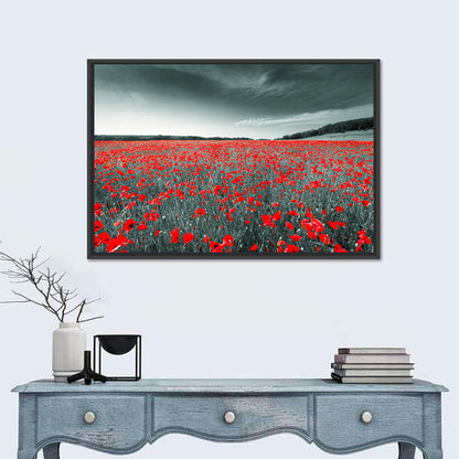 Red Poppy Field Wall Art