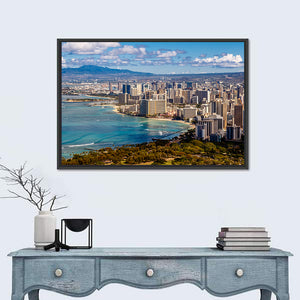 Waikiki Beach & Honolulu Skyline Wall Art