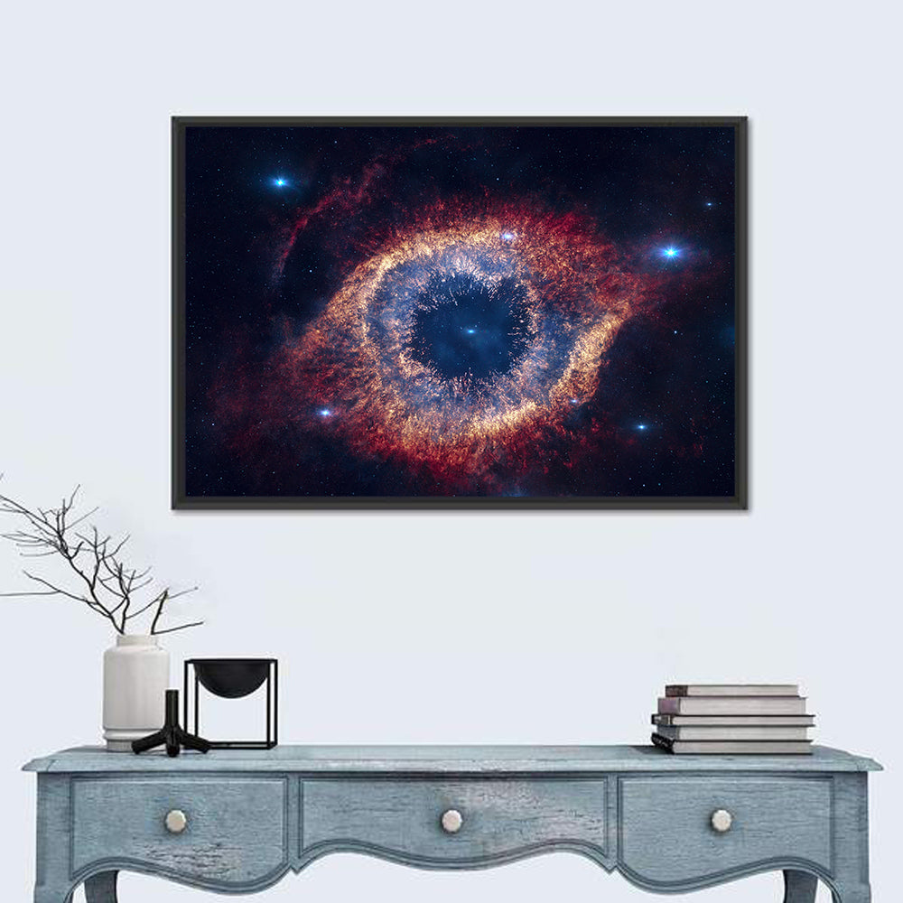 Helix Nebula Wall Art in a room, landscape