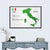 Italy Map Wall Art