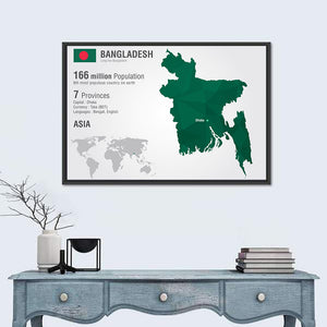 Bangladesh Map Wall Art