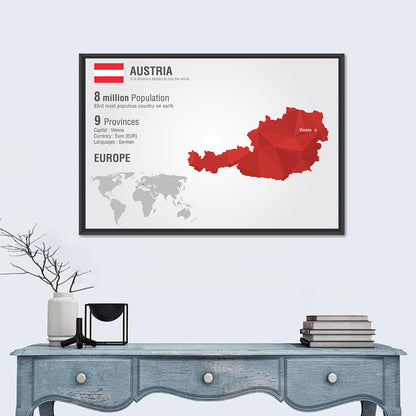 Austria Map Wall Art