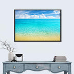 Cloudy Summer Beach Wall Art