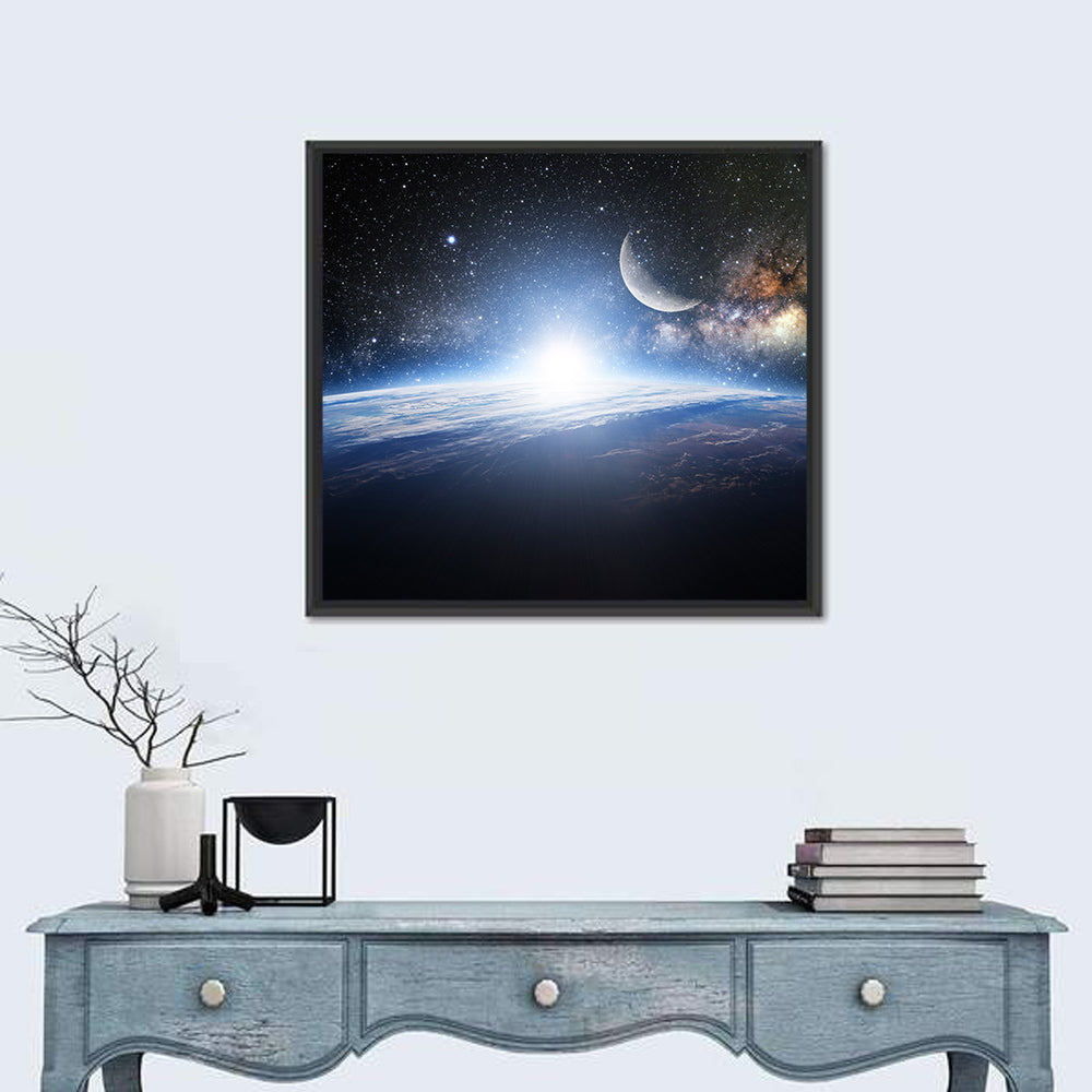 Sunrise Over Earth from Space Wall Art