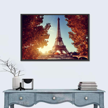 Autumn Seine with Eiffel Tower Wall Art