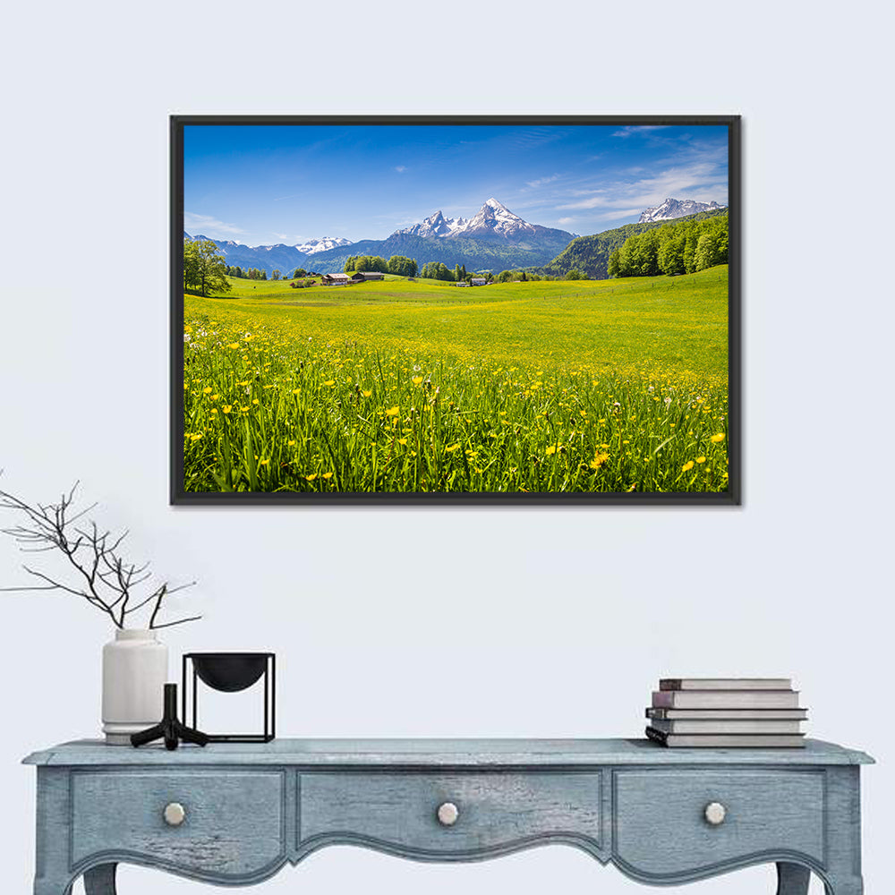 Watzmann Mountain Meadow Wall Art