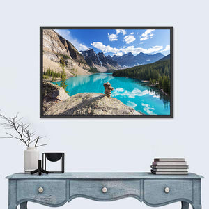 Moraine Lake In Banff National Park Wall Art