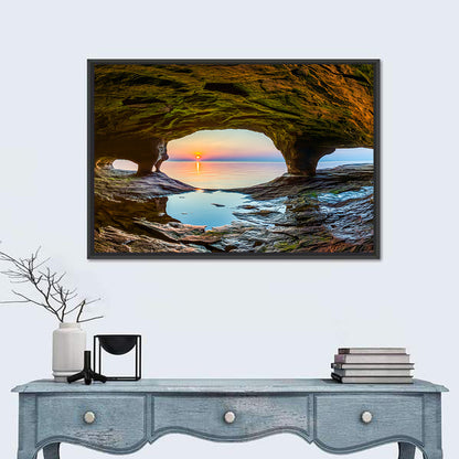 Chapel Rock Sunset, Lake Superior Wall Art