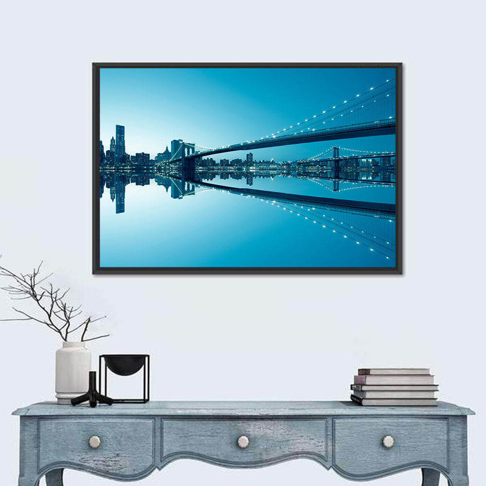 Manhattan Skyline with Brooklyn Bridge Wall Art
