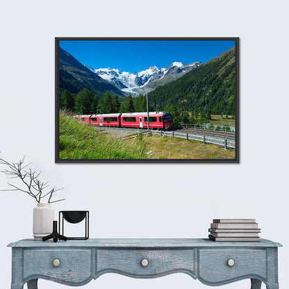 Bernina Express In Swiss Mountains Wall Art