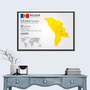 Moldova Map Wall Art