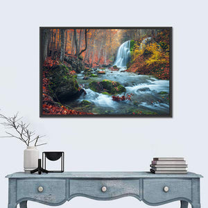 Silver Stream Waterfall In Crimea Wall Art