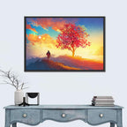 Surreal Autumn Dusk Landscape Wall Art