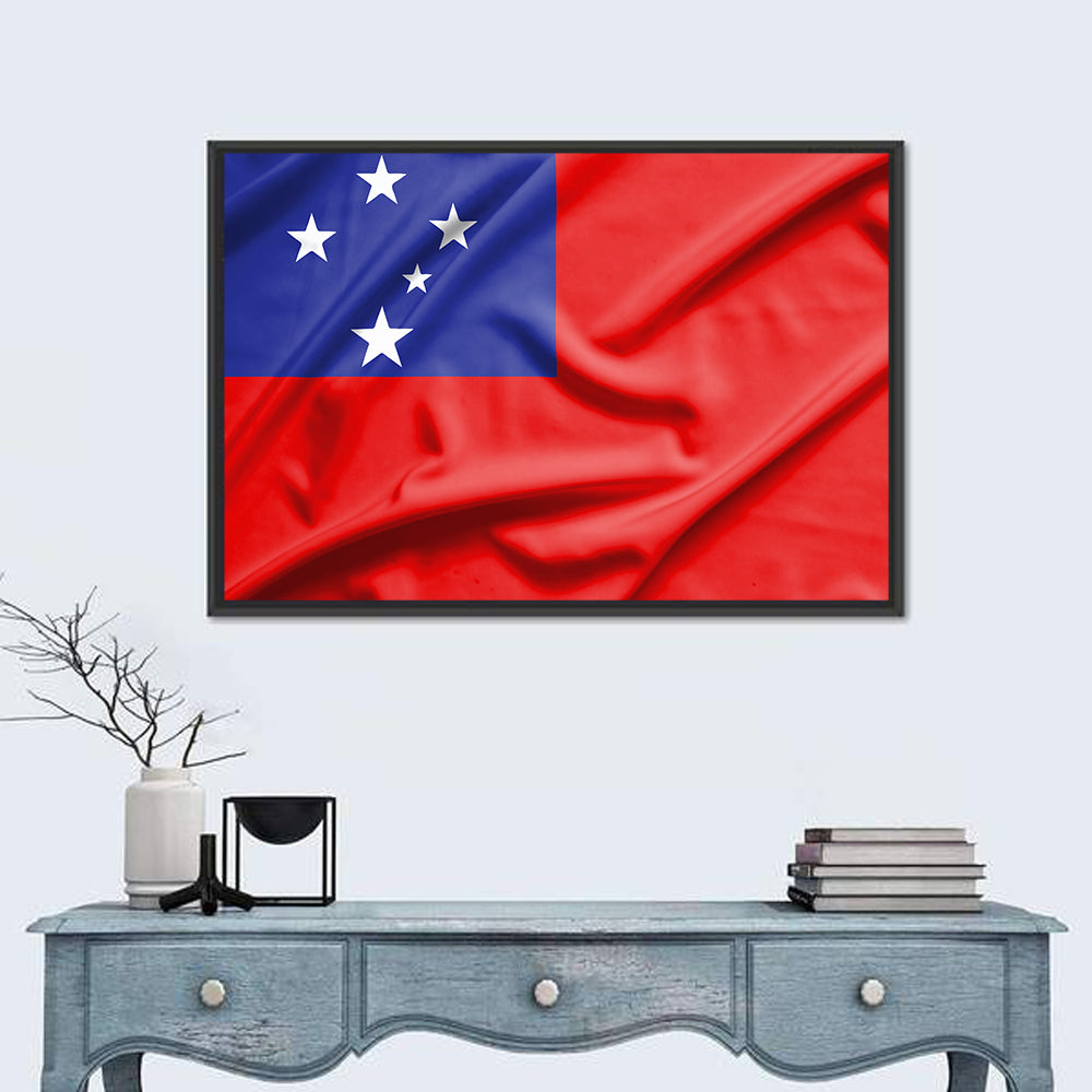 Samoa Flag with Stars Wall Art
