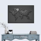Low-poly World Map Wall Art