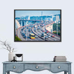 Xiamen Bridge Traffic Closeup Wall Art