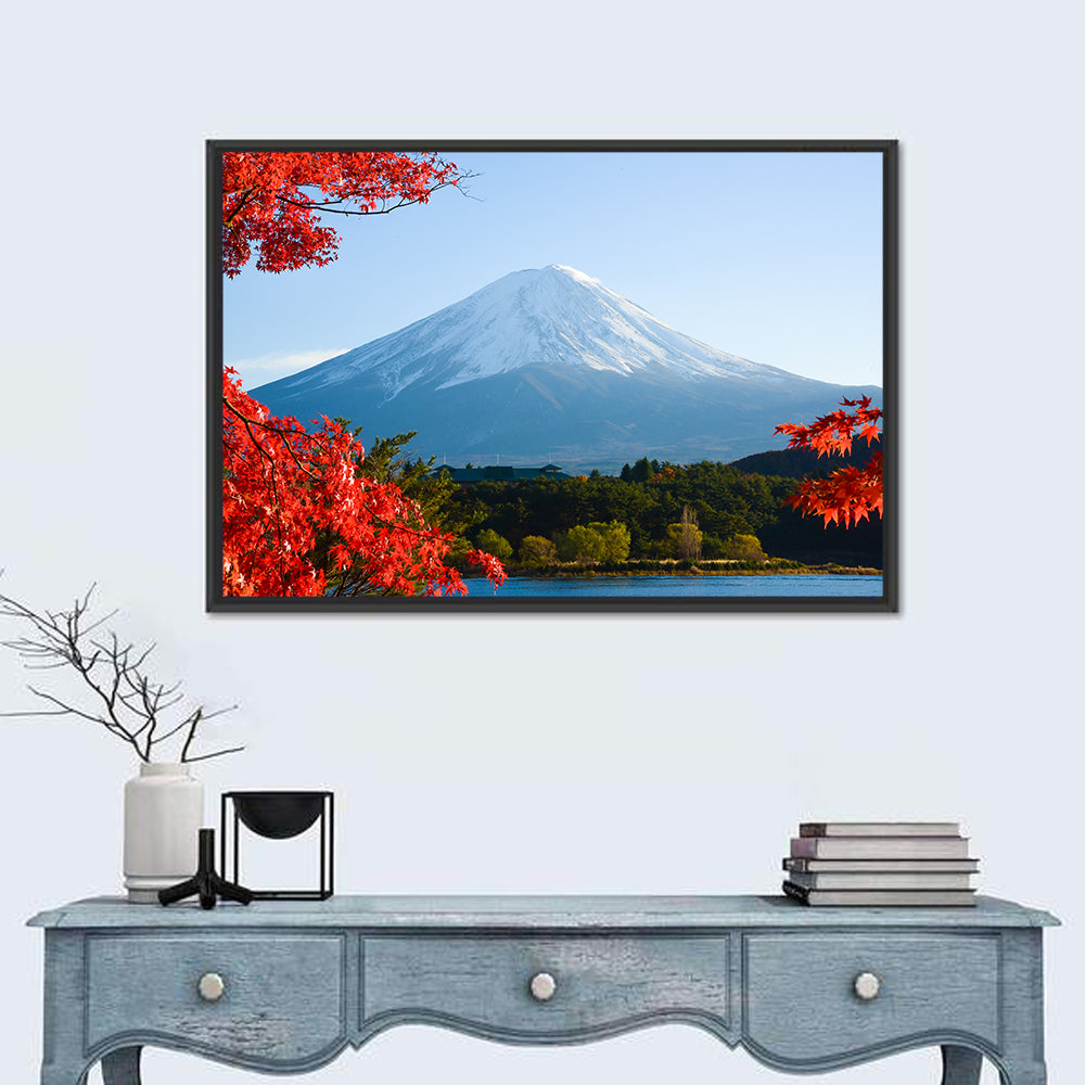 Mount Fuji Framed by Autumn Maples Wall Art