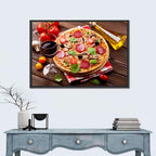 Rustic Italian Pizza Still Life Wall Art