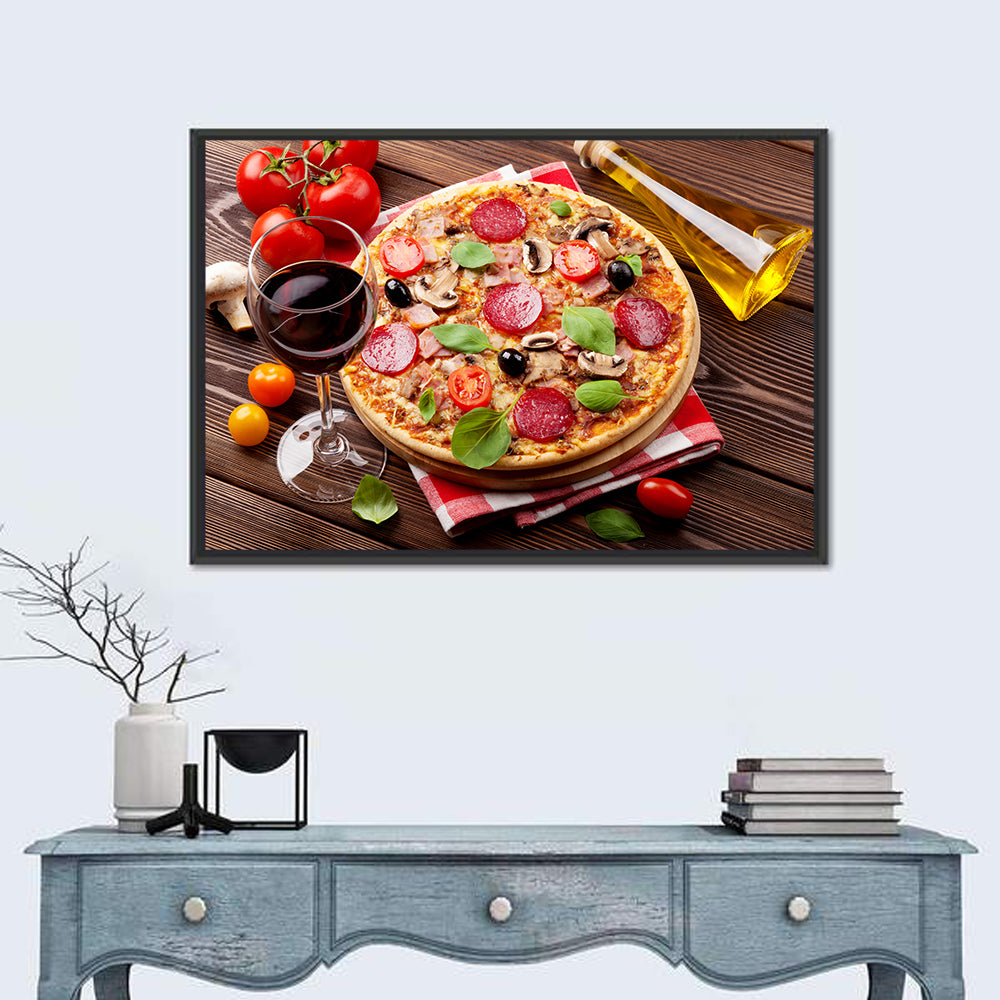 Rustic Italian Pizza Still Life Wall Art