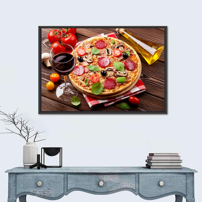 Rustic Italian Pizza Still Life Wall Art