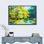 Forest Lake Reflection Wall Art