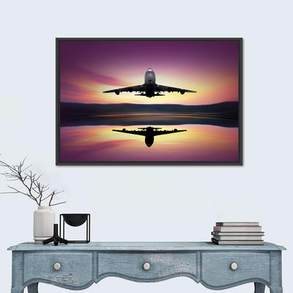 Jet Taking Off at Dawn Wall Art