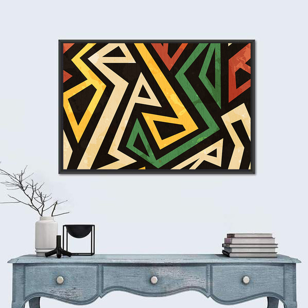 African Geometric Pattern Wall Art
