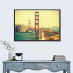 Golden Gate Bridge with Cargo Ship Wall Art