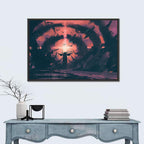 Old Wizard Casting a Spell Wall Art