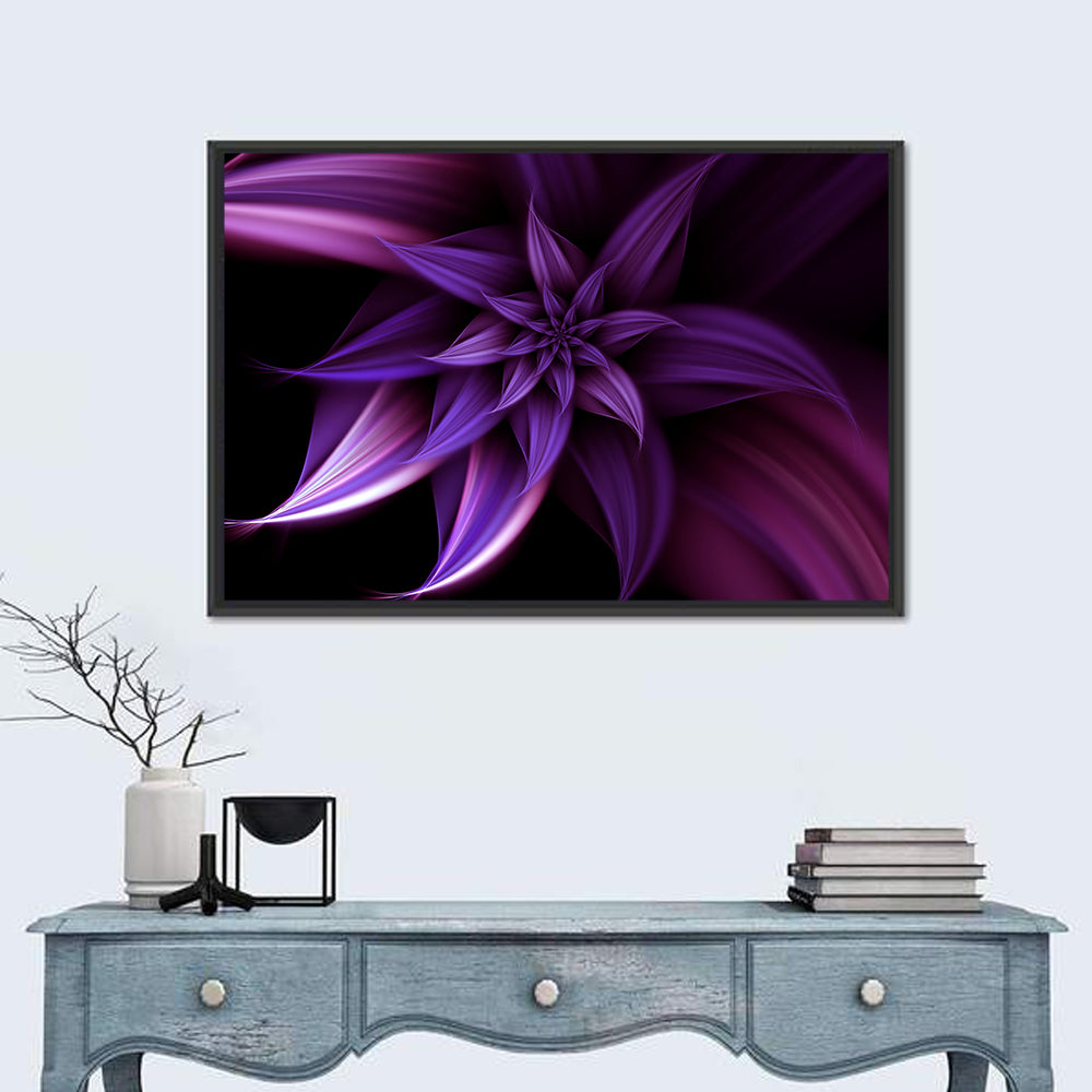 Elegant Purple Spiral Blossom Wall Art