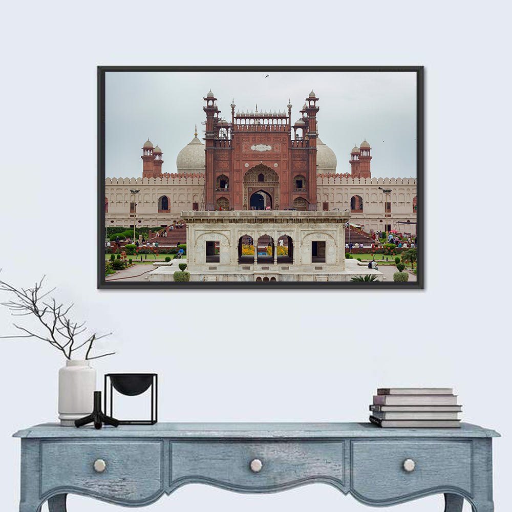 Badshahi Mosque Facade Wall Art in a room, landscape