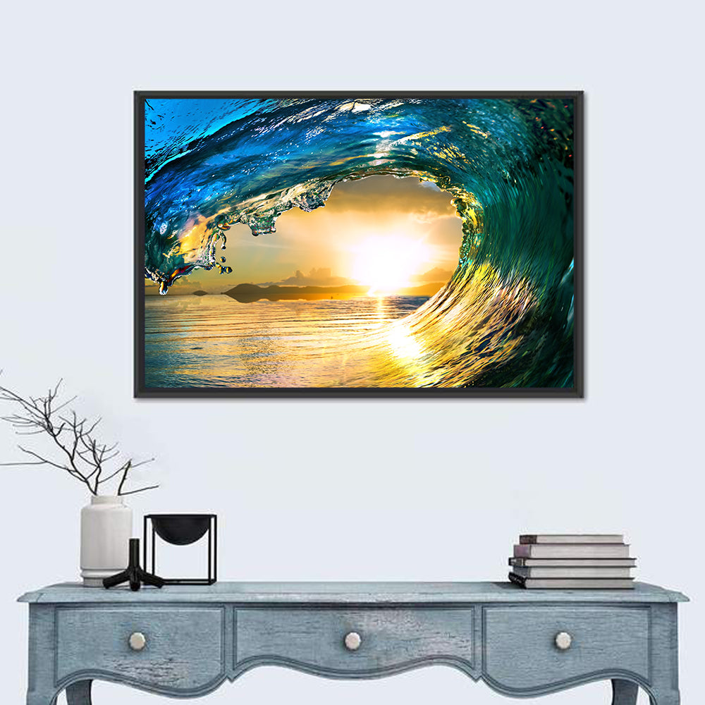 Sunset Wave Tunnel Wall Art