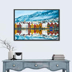 Bryggen Wharf in Bergen Wall Art